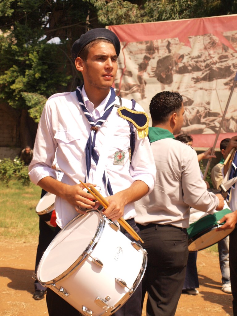 PLO scouts at a ceremony in remembrance on victims of the Sabra-Shatila massacre. Sept. 18, 2009.
